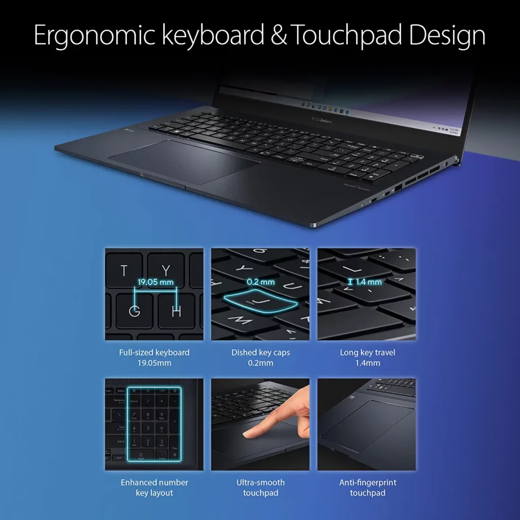 ASUS Zenbook Pro 17 UM6702RA-DB71 Keyboard