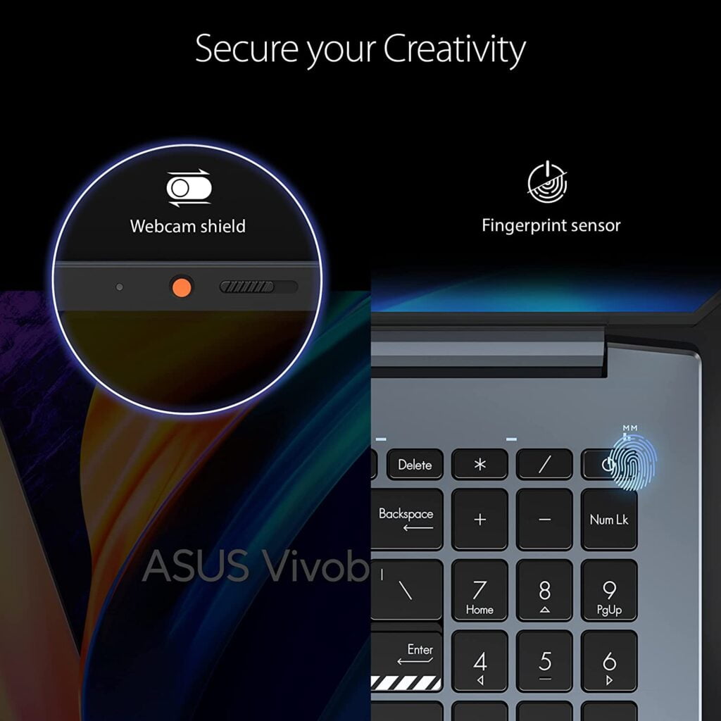 ASUS VivoBook Pro 16 K6602ZE-DB76 Laptop Security Features